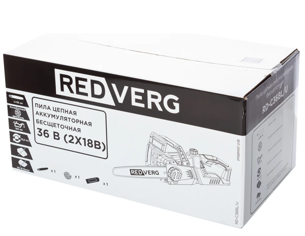 Аккумуляторная цепная пила REDVERG RD-C36BL/U