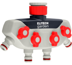 Распределитель потоков 4-х канальный с переходником ELITECH Garden