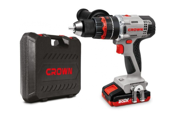 Аккумуляторная дрель-шуруповерт CROWN CT21075HMX-4 BMC 20В