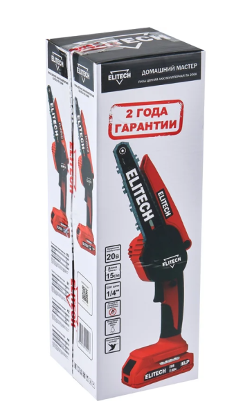 Аккумуляторная цепная пила ELITECH ПА 206К (E1611.018.00)